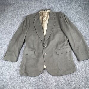 Y2K Stanley Blacker Blazer Men 44R Olive Wool Classic Office Preppy Academia VTG